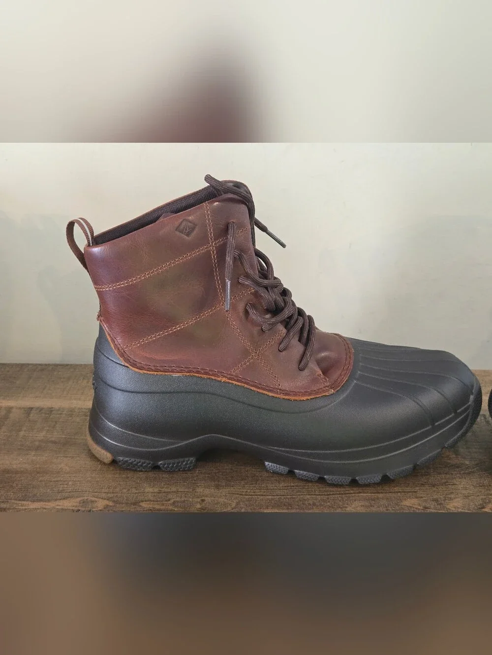 Sperry Duck Float Lace-Up Boots, Brown men size 8